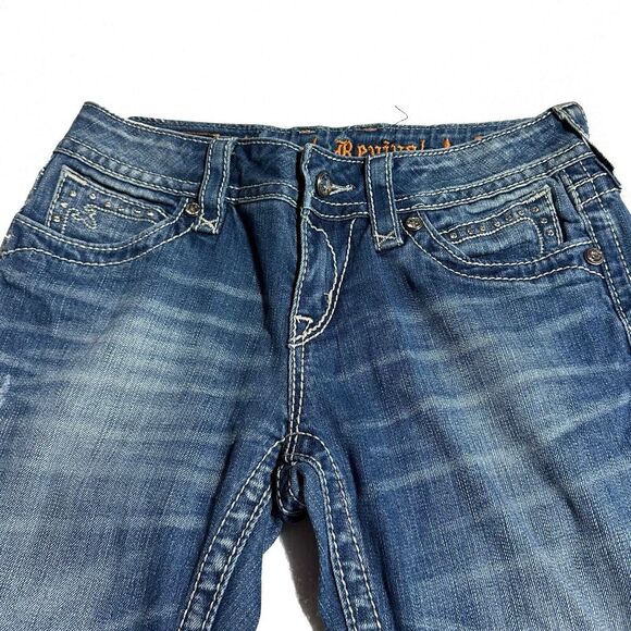 Rock Revival Denim Noelle Capri Ankle Jeans Womens Size 29 29x28 Low Rise - Picture 2 of 14